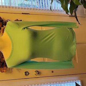 Ya Los Angeles aqua round neck long sleeve pullover top cotton rayon Medium New